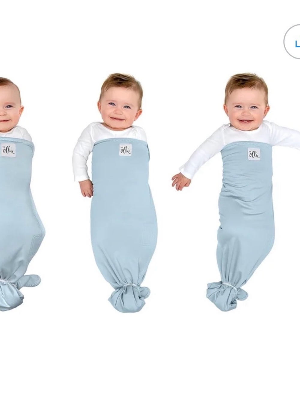 Blue Baby Knot Sleep Sack Swaddle by Ollie